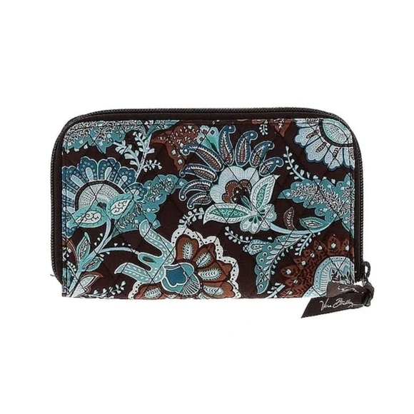 Vera Bradley Retired Java Blue Zip Wallet | EUC - Picture 3 of 3